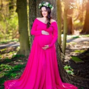 Pink Maternity Dress, Size Large.